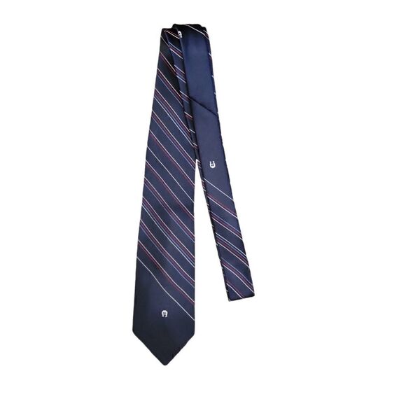 Vintage Etienne Aigner Navy Tie - Picture 2 of 8